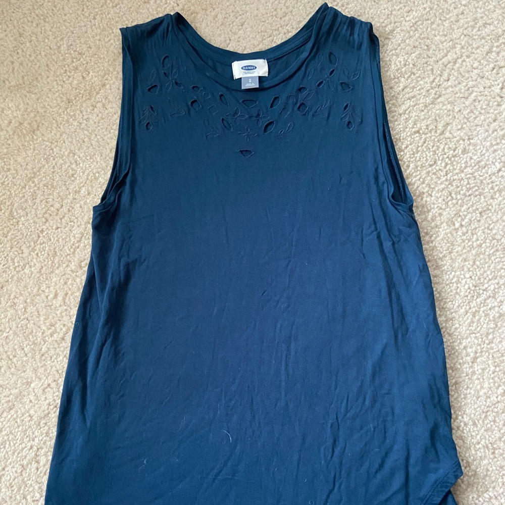 Old Navy design cut out teal tank